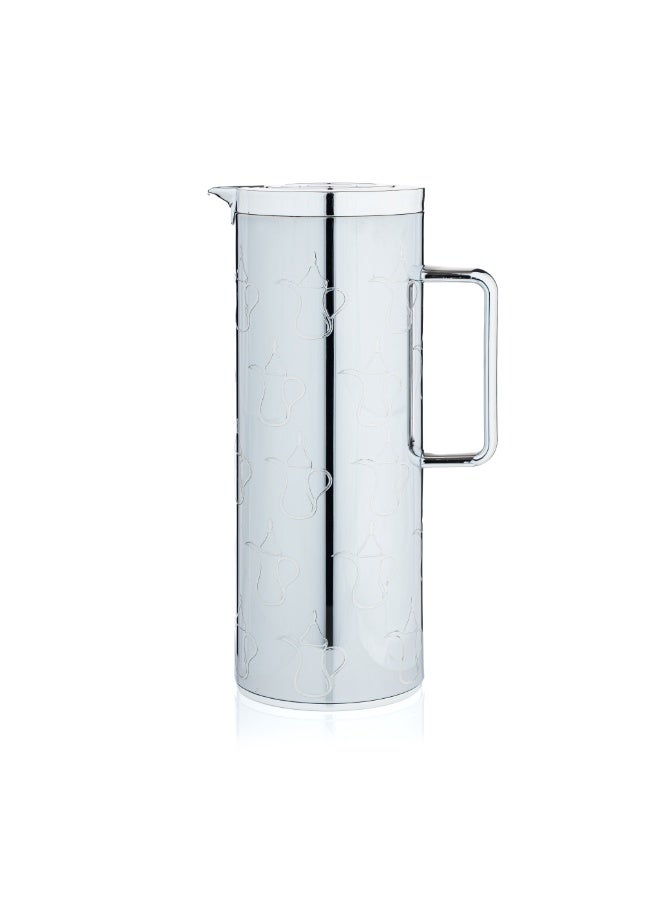 بلندز ترمس قهوة فضي بنقش الدلة - Image 1